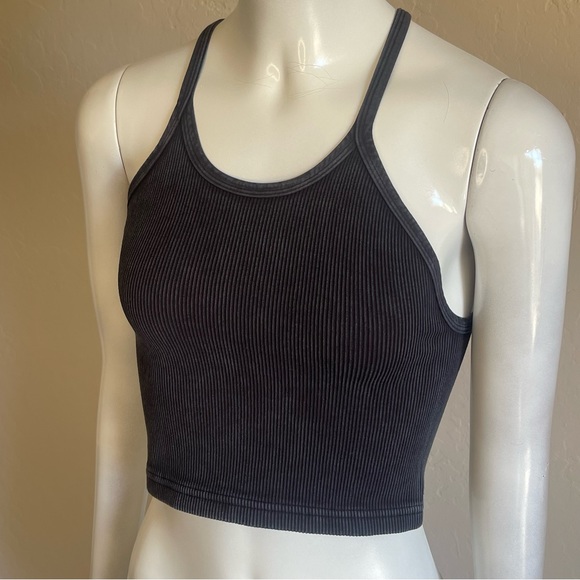 NWOT black free people ribbed crop tank - Picture 2 of 11